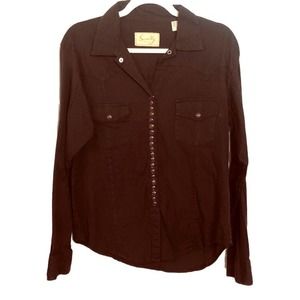 Scully Western Pearl Snap Collared Button Up Brown Cowboy Shirt Men's